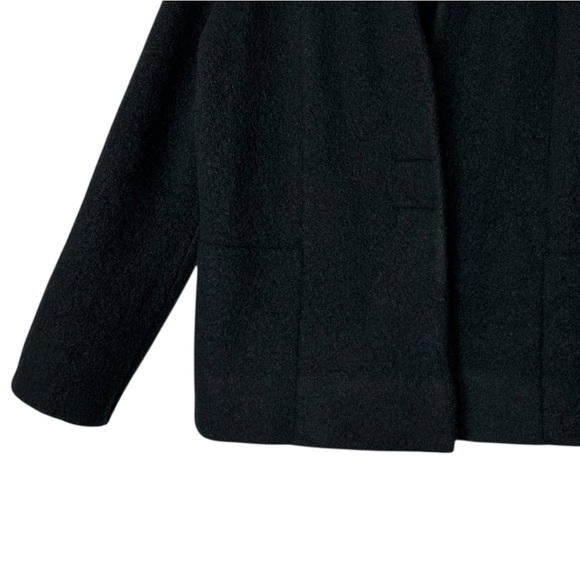 Vince Black Wool Alpaca Blend Single Snap Shrunken Cardigan Sweater Coat Size S - Picture 5 of 16